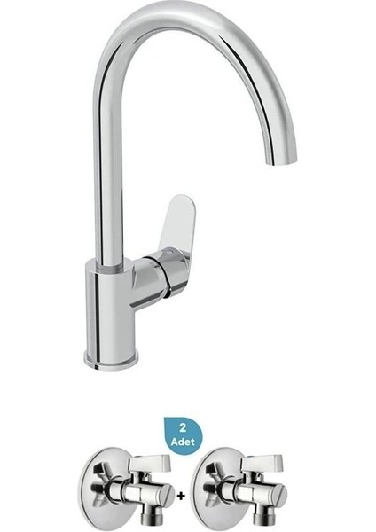 Flow Round Eviye Bataryası + 2'li Ara Musluk