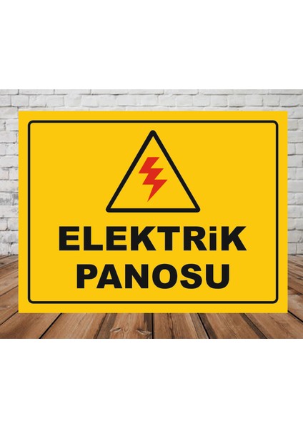 Elektrik Panosu Tabela Levhası 24X34 cm Pvc