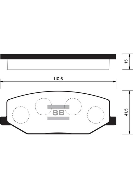Ön Fren Balata Suzuki Jimny 1.3l M13A SN413 04-19 / Samurai 1.3l G13A G13B SJ413 89- Gnzrz
