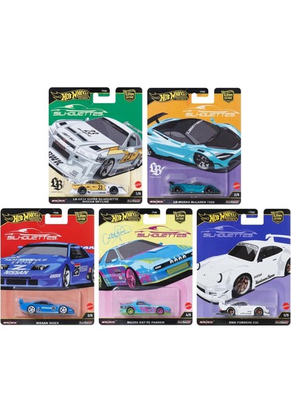 Car Culture Silhouettes 5’li Metal Model Araba Seti – Koleksiyonluk Premium Serisi FPY86