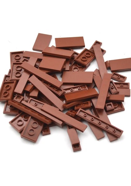 150PCS Dıy Model Pürüzsüz Ince Yapı Taşları Moc Çok Çözden Oyuncak Parçaları Toplu Figürler Düz Kiremit Tuğlaları Eğitim Çocuk Oyuncak Çarşamba: Kahverengi (Yurt Dışından)