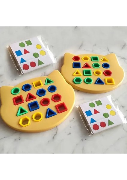 Dıy Çocuklar Geometrik Şekli Renk Eşleşen 3D Bulma Bebek Montessori Eğitim Öğrenme Oyuncakları Çocuklar Etkileşimli Savaş Gamecolor: Pc Single (Yurt Dışından)