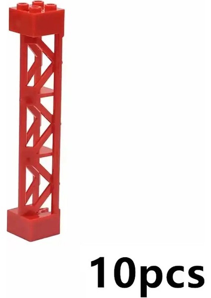 Yapı Taşları Bölüm 10PCS Moc Sütunlar Tuğlalar 2X2X10 Destek Basepleate Köprüsü Sütun Kirdir Braket Sütun Oyuncakları Uyumlu 95347 Renk: 95347-KIRMIZI (Yurt Dışından)