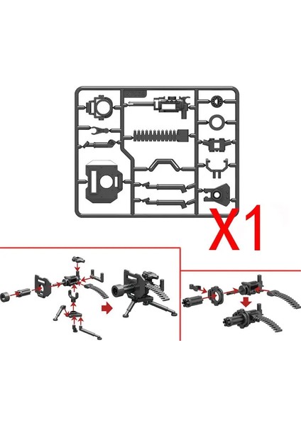 Ikinci Dünya Savaşı Askeri Yapı Taşları Solider Figürleri Ekipmanları Aksesuarlar Gatlin M2 Ağır Makineli Tüfekler Rpg Moc Mini Tuğla: K7060-1PC (Yurt Dışından)