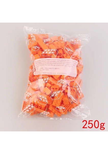 250/500/700 1000 Pcs Parçaları Yedek Parçalar Diy Klasik Tuğla Bloklar Bina Noel Hediyesi Yaratıcı Moc Setleri Şehir Brinquedos Renk: Turuncu 250G (Yurt Dışından)