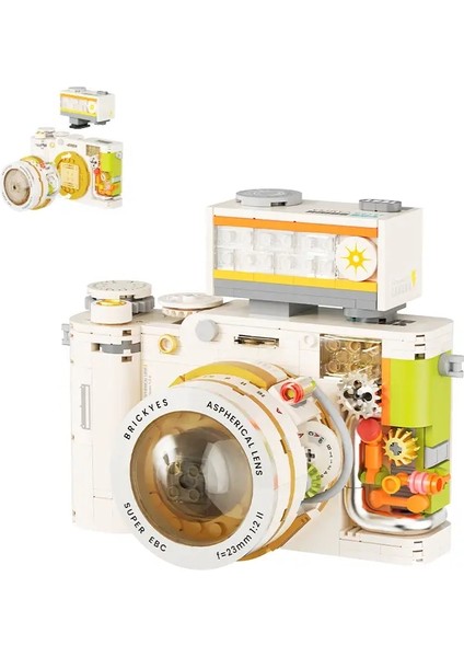 Retro Kamera Yapı Kitleri Mikro Yapı Taşları Yetişkin Çocuklar Için Model Doğum Günü Hediyeleri Çocuk Koleksiyon Oyuncakları Fikir Tuğlaları Setscolor: 428PCS Yok Kutu (Yurt Dışından)