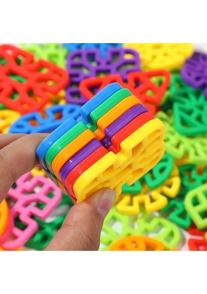 60PCS Geometrik Kar Tanesi Plastik Yapı Taşları Yaratıcı Kökler Birbirine Taşıyan Oyuncaklar Çocuklar Için Anaokulu Sınıfı (Yurt Dışından)