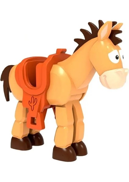 4pcs/set Toy Story 4 Buzz Lightyear Woody Jessie Alien Model Aksiyon Figürü Bloklar Inşaat Binası Tuğla Toys Çocuklar Için Oyuncaklar: Açık Pembe (Yurt Dışından)