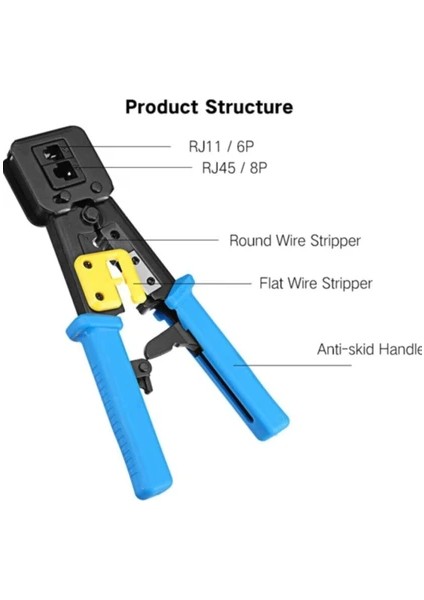 3'ü 1 Arada Modüler Kablo Sıkma, Soyma ve Kesme Pensesi modelleri