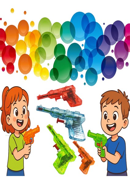 Mini Su Tabancası Rengarenk 3'lü