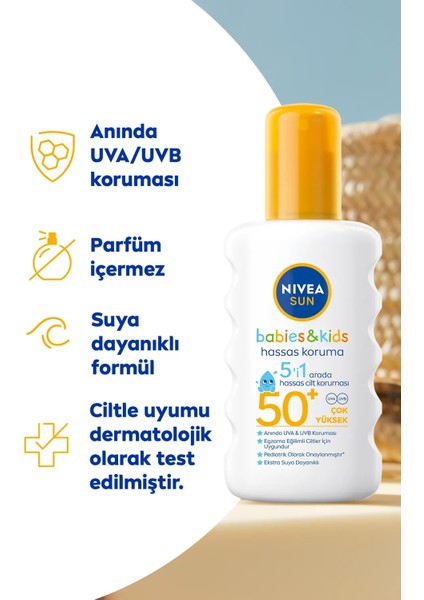 Sun Babies & Kids Hassas Koruma Spf 50+ 200 ml