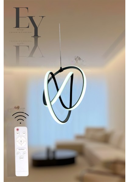 Modern Venüs Model Kumandalı 3 Renk (Beyaz & Sarı & Günışığı) Lüks LED Avize