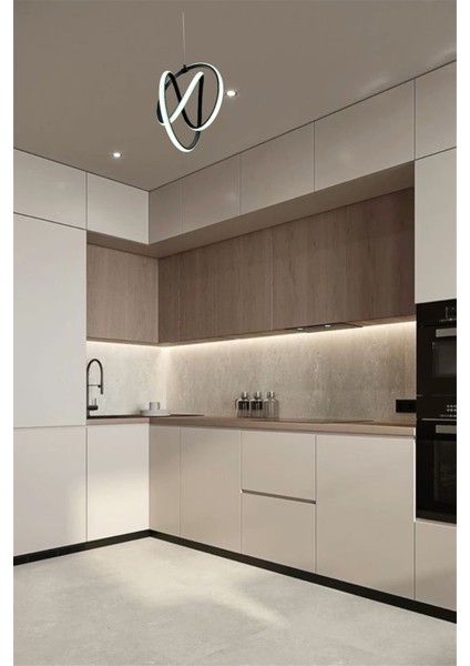 Modern Siyah Venüs Model 3 Renk (Beyaz & Sarı & Günışığı) Lüks LED Avize fiyatları