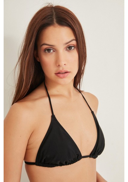 Kadın Üçgen Bikini Üstü 2955 Siyah