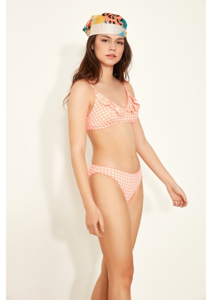 Bitişik Üçgen Bikini Takım 3110 Somon