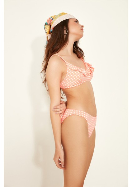 Bitişik Üçgen Bikini Takım 3110 Somon indirimleri