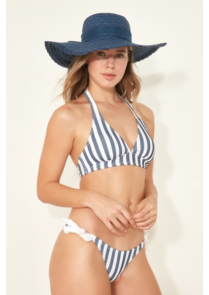 Kadın Kelly Boyundan Bağlı Üçgen Bikini Takım 00251 Beyaz fiyatları