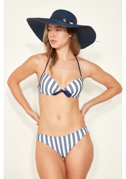 Kadın Cali Kaplı Bikini Takım 00249 Lacivert fırsatları