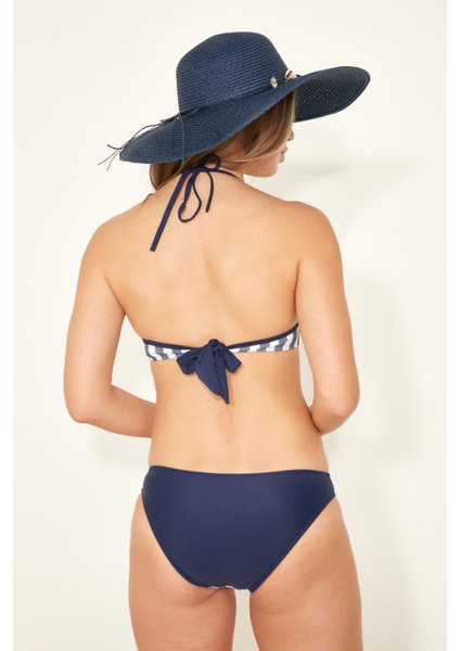 Kadın Cali Kaplı Bikini Takım 00249 Lacivert indirimleri
