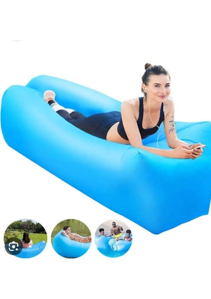 Mavi Stil Kamp Şişme Yatak Kanepe Tembel Uyku Tulumu Açık Plaj Yüzme Kamp Seyahat Ekipmanları Için Taşınabilir Hava Yatağı (Yurt Dışından)