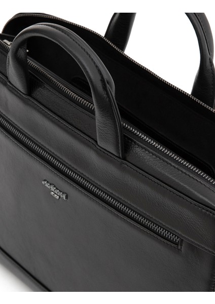 Erkek Erkek Siyah %100 Deri Evrak Çantası 50305287-VR046