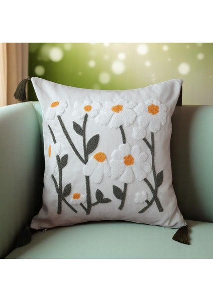 Punch Panç Kırlent Kılıfı 40 x 40 cm Tekli Püsküllü