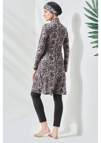 Tam Kapalı Tesettür Mayo C12002 Siyah modelleri