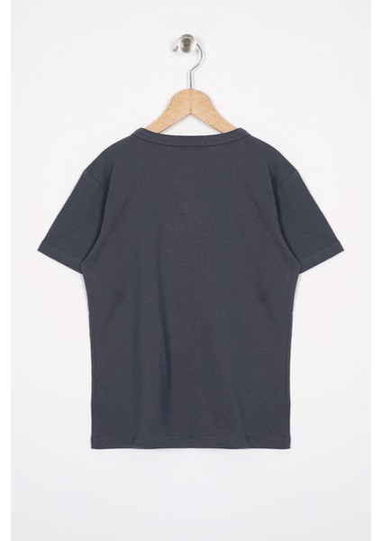 Patlı Dugmelı Basıc Ekru Fume Renk Erkek Cocuk Tshırt fırsatları