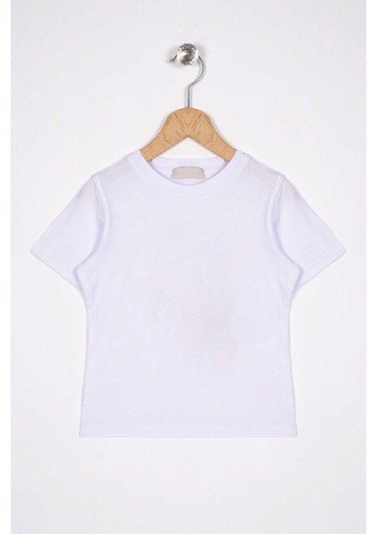 Patlı Dugmelı Basıc Beyaz Lacivert Renk Erkek Cocuk Tshırt modelleri