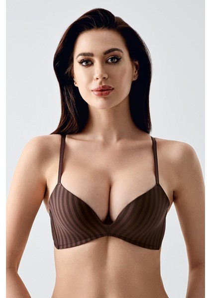 Balensiz Push-Up Sütyen C11796 Kahverengi