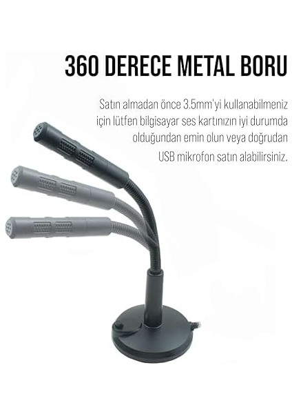 3,5mm Aux Girişli Pc Tablet Mikrofonu (Mc-7)