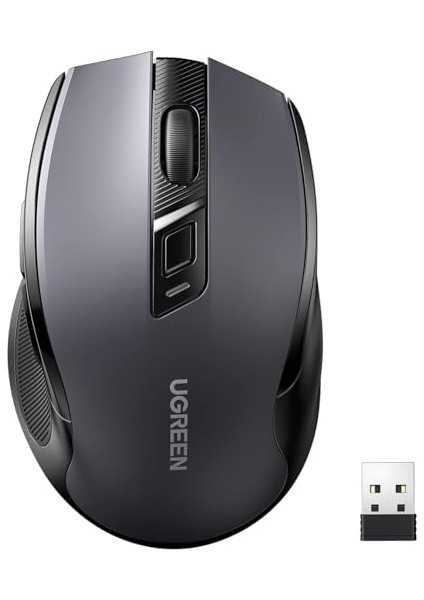 Ergonomische Draadloze Muis Met USB Ontvanger 2.4 Ghz Silent Click USB Muis 4000 Dpı Verstelbaar Compatibel Met Pc,tablet,laptop,windows,macos, Linux. (Zwart)