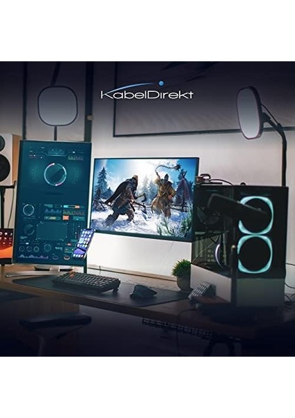 - 8k Displayport 2.0 Kablosu - 3m - Dizüstü/oyun Bilgisayarı, Gr. Kartı, Ekran/proj. Dp Mon. Kablosu - Dp'den Dp'ye - 144Hz'de 4K/60Hz'de 8k, 240Hz'e Kadar, Freesync/g-Sync, Siyah modelleri