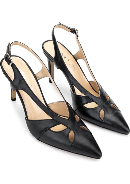 Kadın Hakiki Deri Siyah Deri Topuklu Ayakkabı 1027 217 Bn Ayk Y25 Sıyah Dr fiyatları