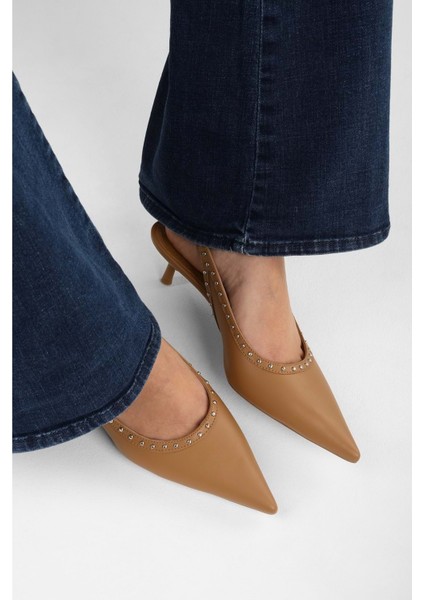 Kadın Nina Taba Cilt Troklu Stiletto fırsatları