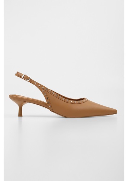 Kadın Nina Taba Cilt Troklu Stiletto indirimleri