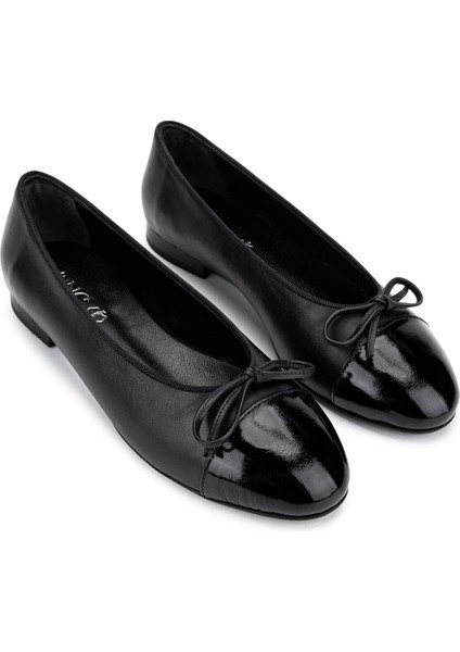 Kadın Deri Siyah Rugan Babet Ayakkabı 820 630 Bn Ayk Y25 Syh Rgn/Syh Dr fiyatları