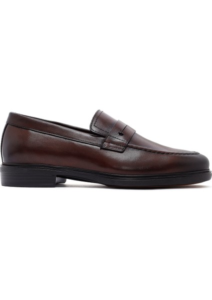 Erkek Kahverengi Deri Loafer 25sfd724118