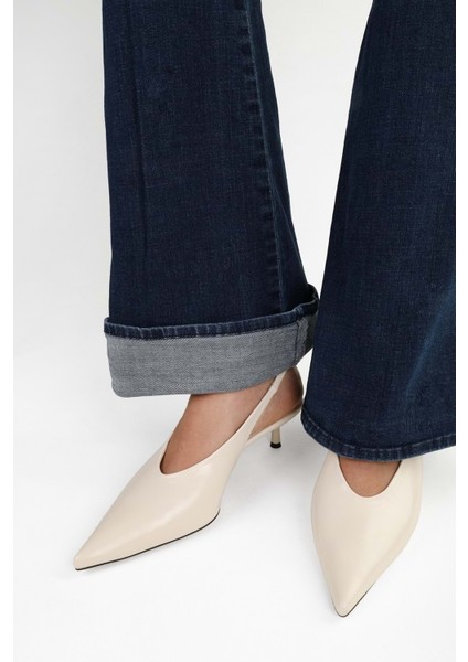 Kadın Luna Ekru Cilt Stiletto