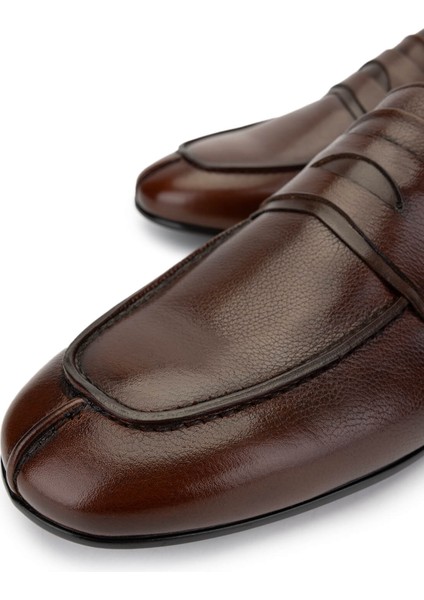 Erkek Deri Kahverengi Loafer Ayakkabı 1008 3419 Erk Ayk Y25 Kahve modelleri