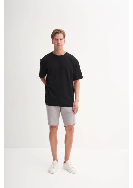 Bisiklet Yaka Siyah Erkek T-Shirt 4181