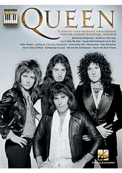 Queen Note For Note Keyboard Transcriptions Book
