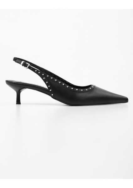 Kadın Nina Siyah Cilt Troklu Stiletto modelleri
