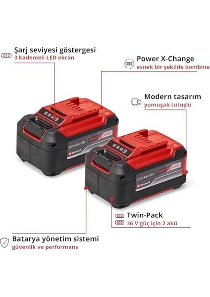 2X18V 5,2 Ah Pxc-Twinpack, Akü