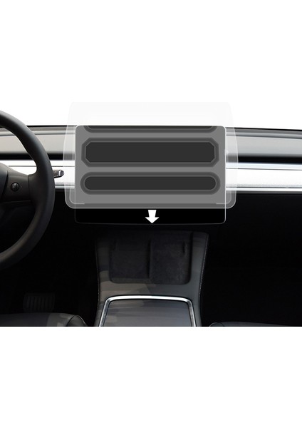 Tesla Model 3 Araç Multimedya Uygulama Aparatlı Ekran Koruyucu Şeffaf modelleri