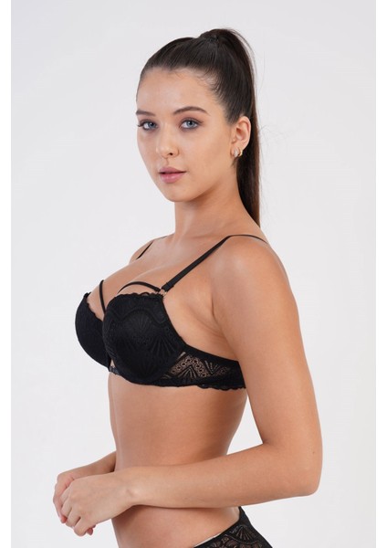 Destekli Push Up Sütyen C13023 Siyah