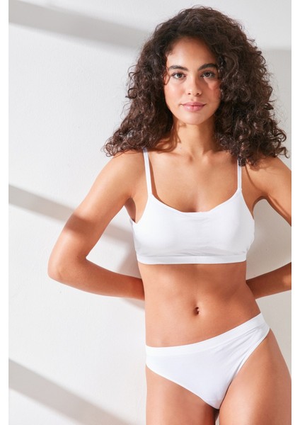 C11423 Kadın Modal Cotton Kaplı Büstiyer Beyaz fiyatları