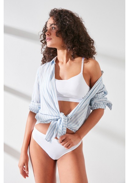 C11423 Kadın Modal Cotton Kaplı Büstiyer Beyaz modelleri