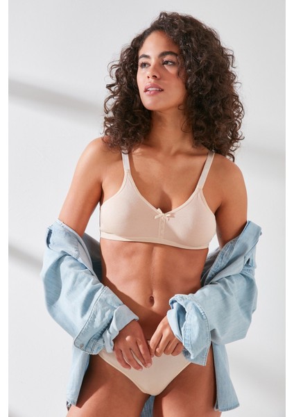 C11420 Kadın Modal Cotton Sütyen Ten