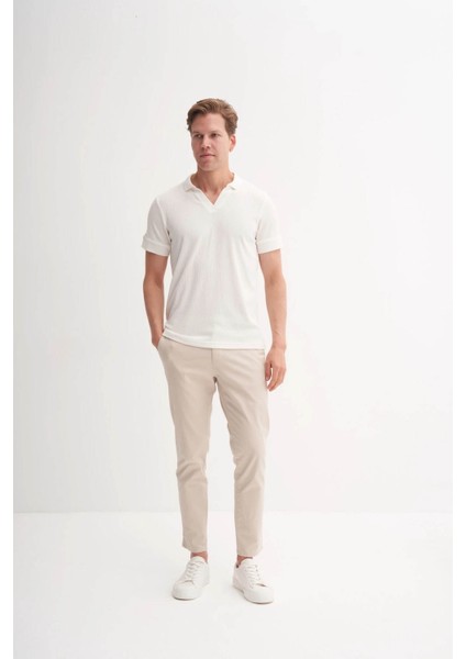 Polo Yaka Ekru Erkek T-Shirt 4079 modelleri